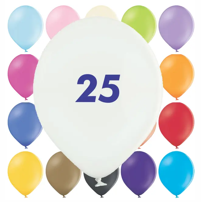 25 Ballons Standard - impression 1 couleur