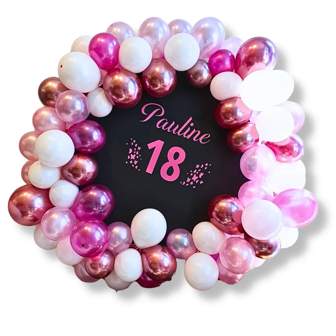 Gepersonaliseerde ballonnenkrans (kleuren naar keuze)