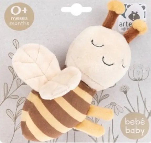 HOCHET BÉBÉ ABEILLE 15 CM