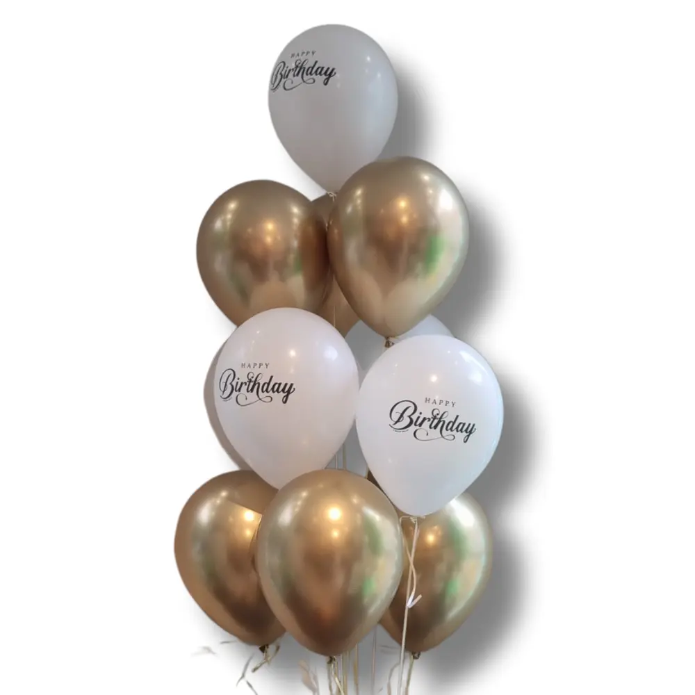 Bouquet Anniversaire doré et blanc