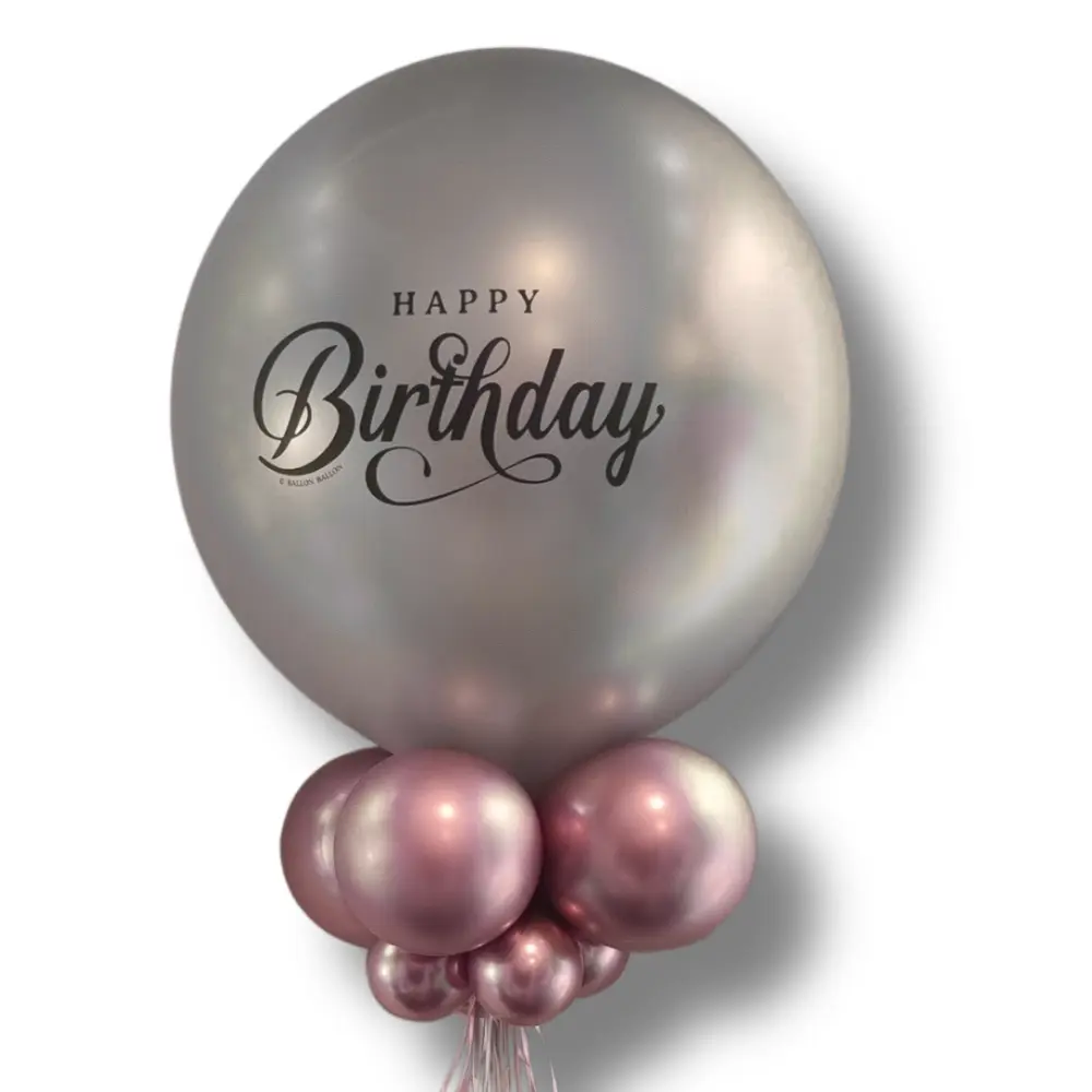 Ballon Géant anniversaire argenté