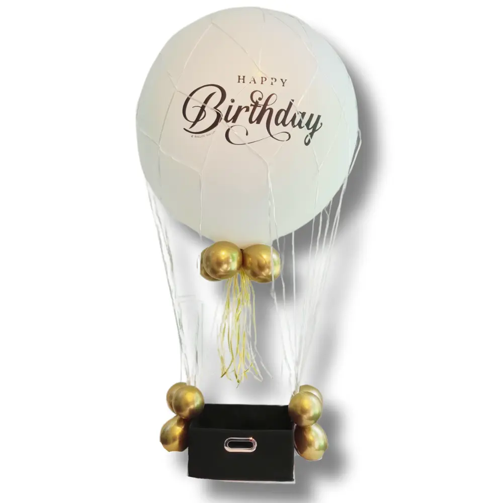 Montglfière anniversaire blanc