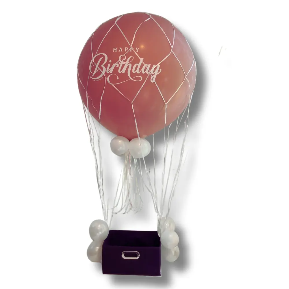 Montglfière anniversaire rose
