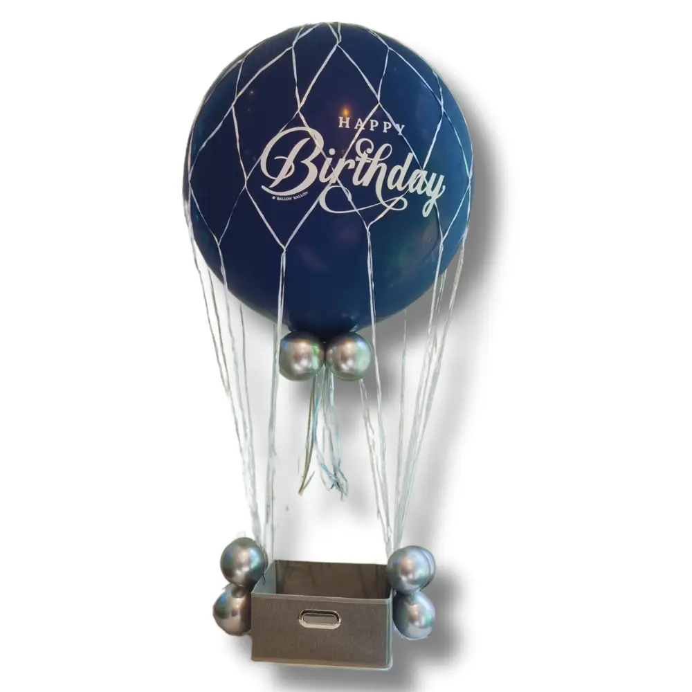 Montglfière anniversaire bleu