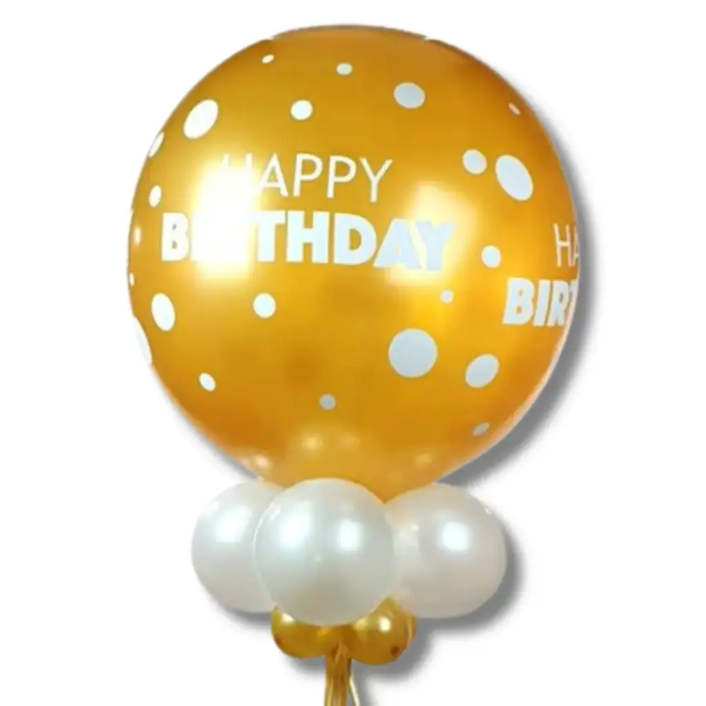 Ballon Géant anniversaire doré