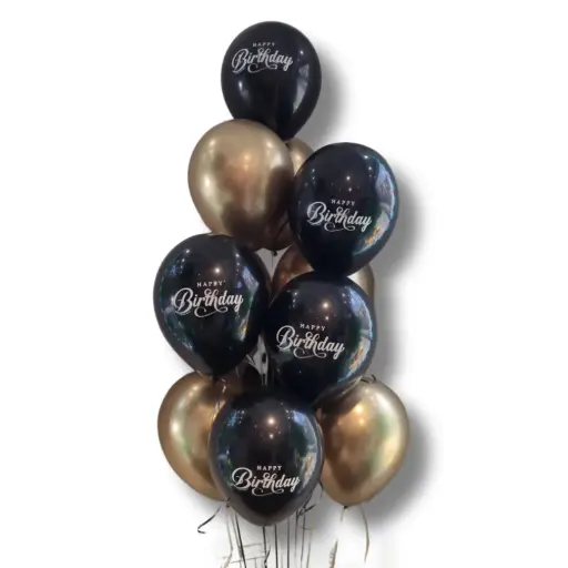 Bouquet Anniversaire noir et doré