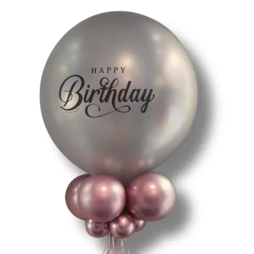 Ballon Géant anniversaire argenté