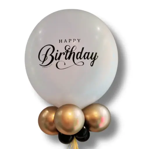 Ballon Géant anniversaire blanc
